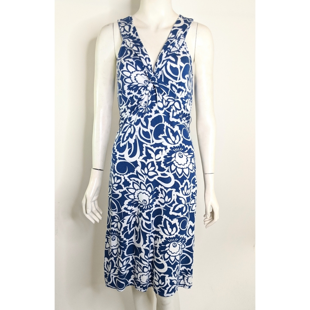 Blue White Sleeveless Summer Dress 0  Fit n Flare